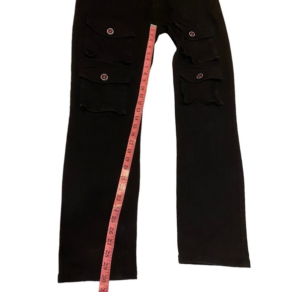 Demolition Jeans‎ Mens 38x39 Vintage Black Denim Straight Leg Jeans Pockets - Picture 10 of 11